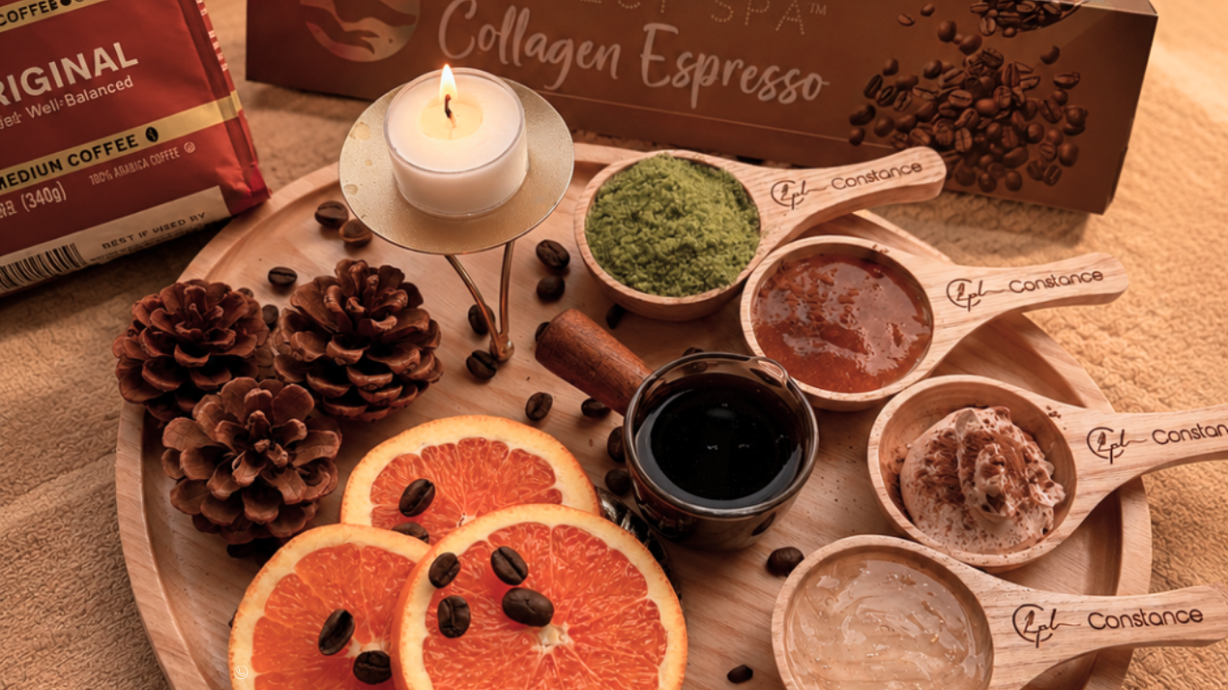 Pumpkin Pie Spa Pedicure tray with autumn spices, citrus, and candle